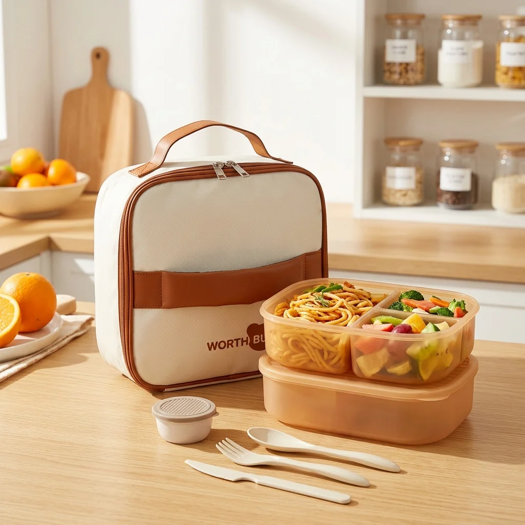Food Storage With Dividers - Contenitore per alimenti in plastica, con