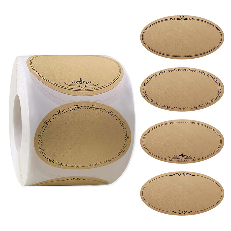 Food Storage Labels - 250 adesivi/rotolo 2.5*1.4in carta kraft cucina