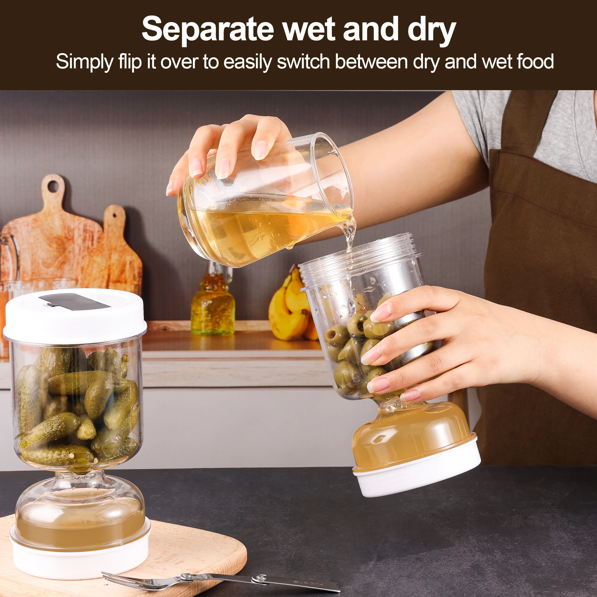 Barattolo diickles con forchet - Food Storage With Dividers recensione e prezzo