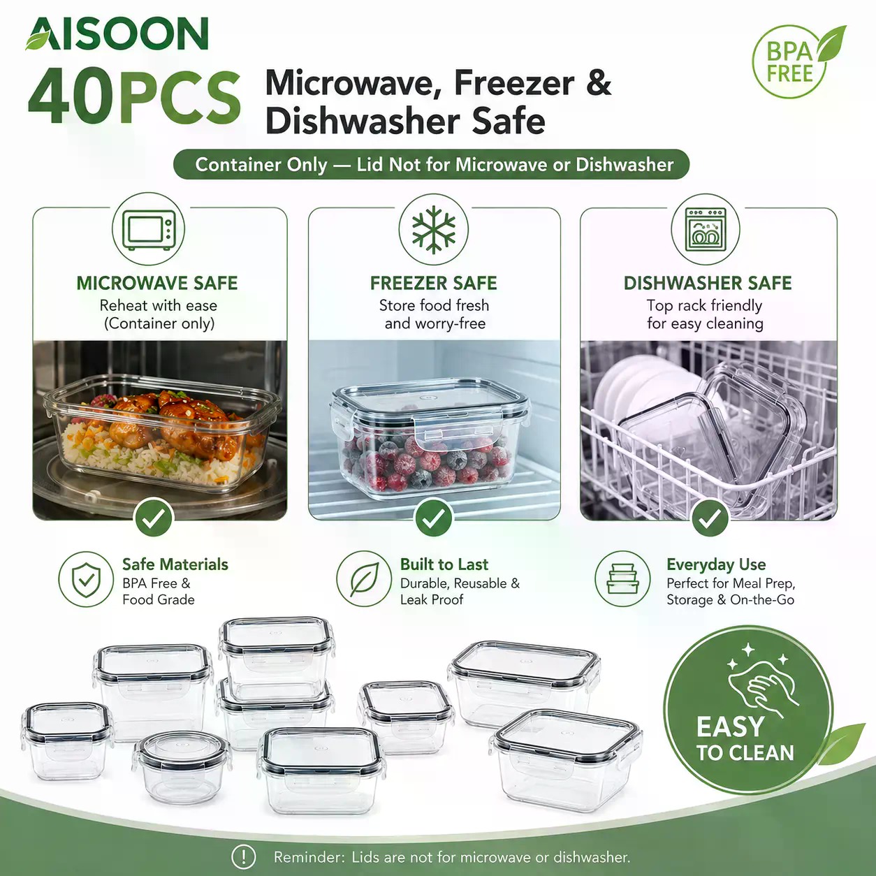 Set di 40 Contenitori per Alim - Food Storage Meals recensione e prezzo